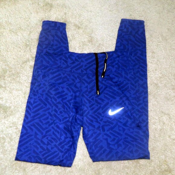 Nike Dri Fit Womens Size XS Blue Geometric Print Leggings -  SP170609SAA - Picture 1 of 16
